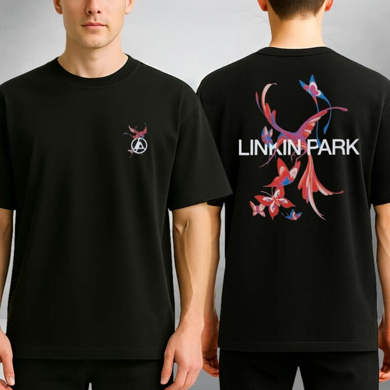 Linkin Park James Jean Peace And After Butterfly Phoenix Graphic T-Shirt Linkin Park Merch
