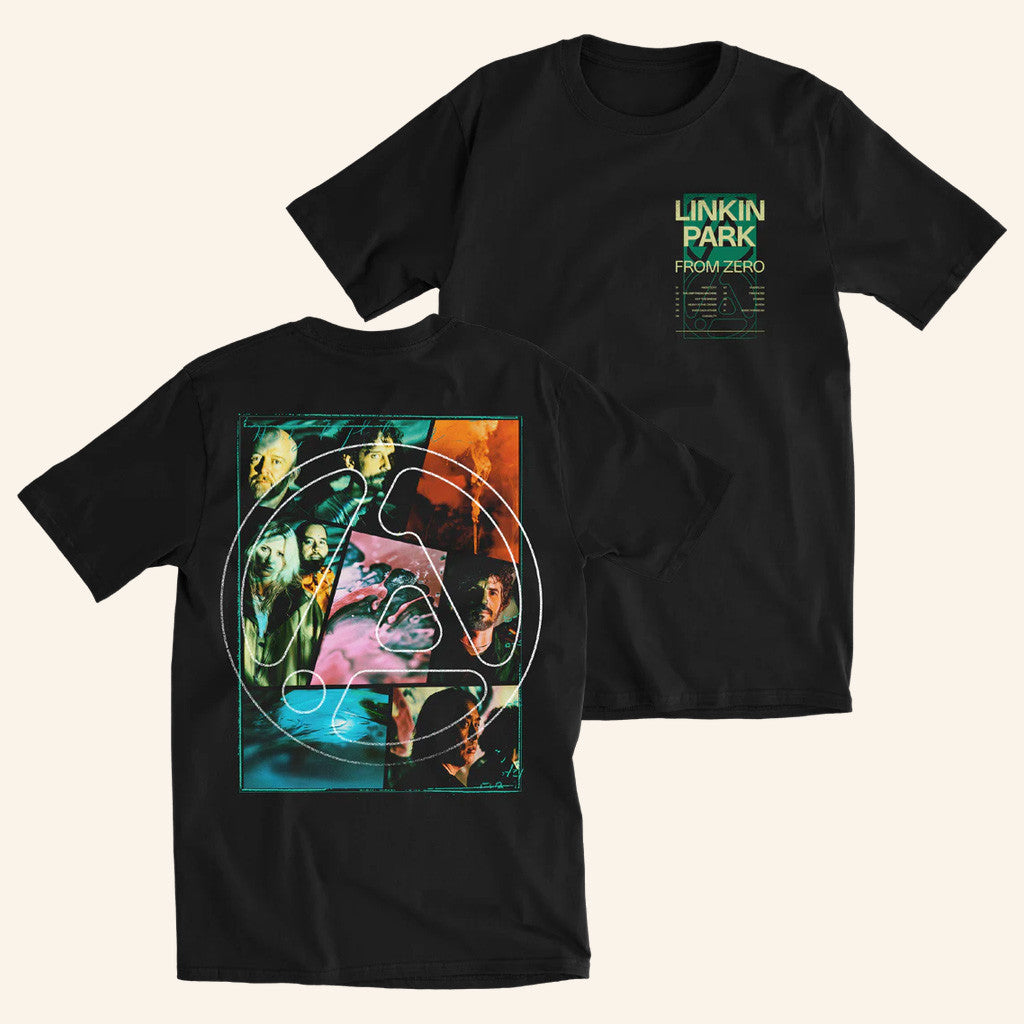 Linkin Park Merch From Zero 2025 Tour Photo Collage Black T-Shirt Best Gifts For Fans Linkin Park Merch From Zero 2025 Tour Photo Collage Black T-Shirt Best Gifts For Fans