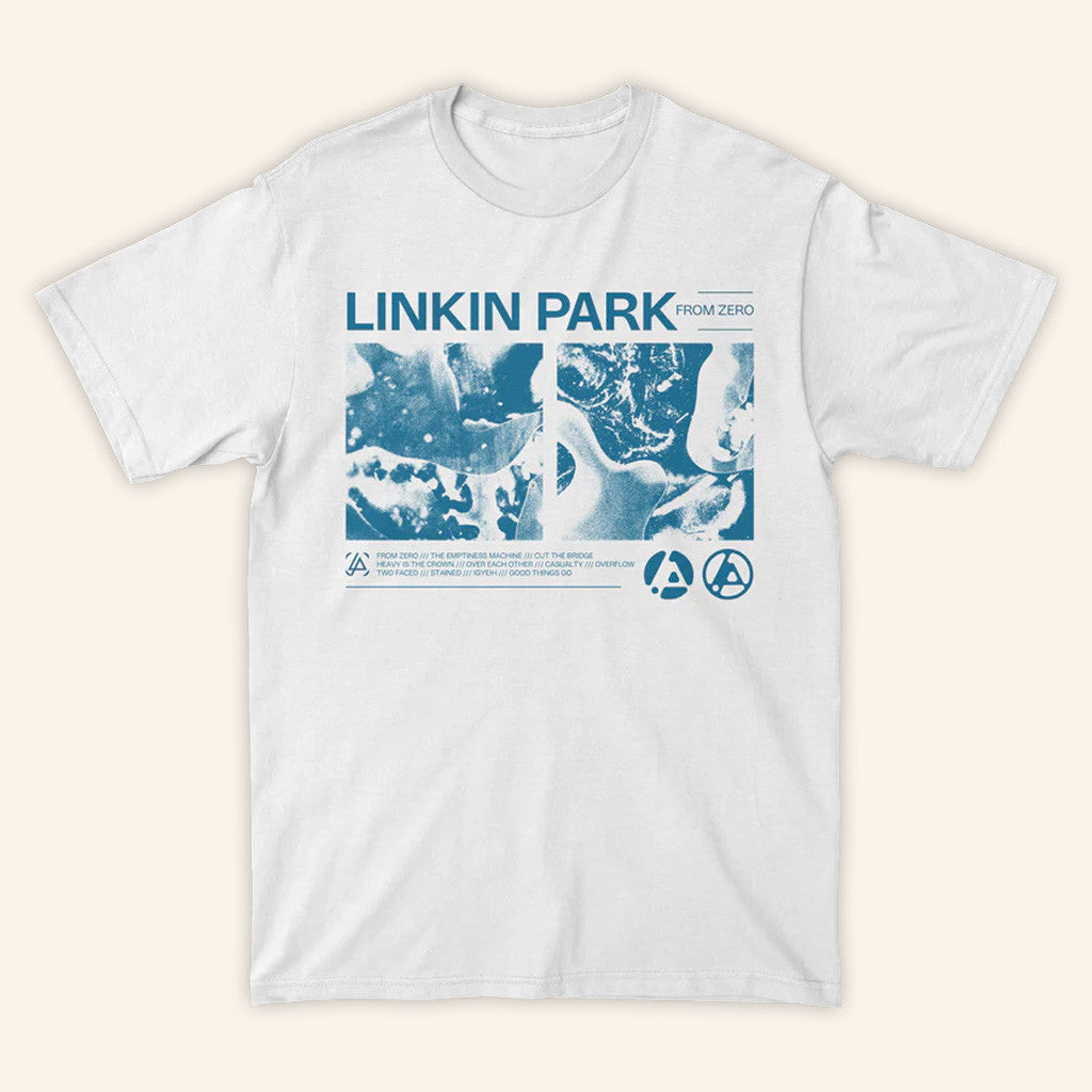 Linkin Park Merch From Zero 2025 Tour Tracks White T-Shirt Best Gifts For Music Lovers Linkin Park Merch From Zero 2025 Tour Tracks White T-Shirt Best Gifts For Music Lovers