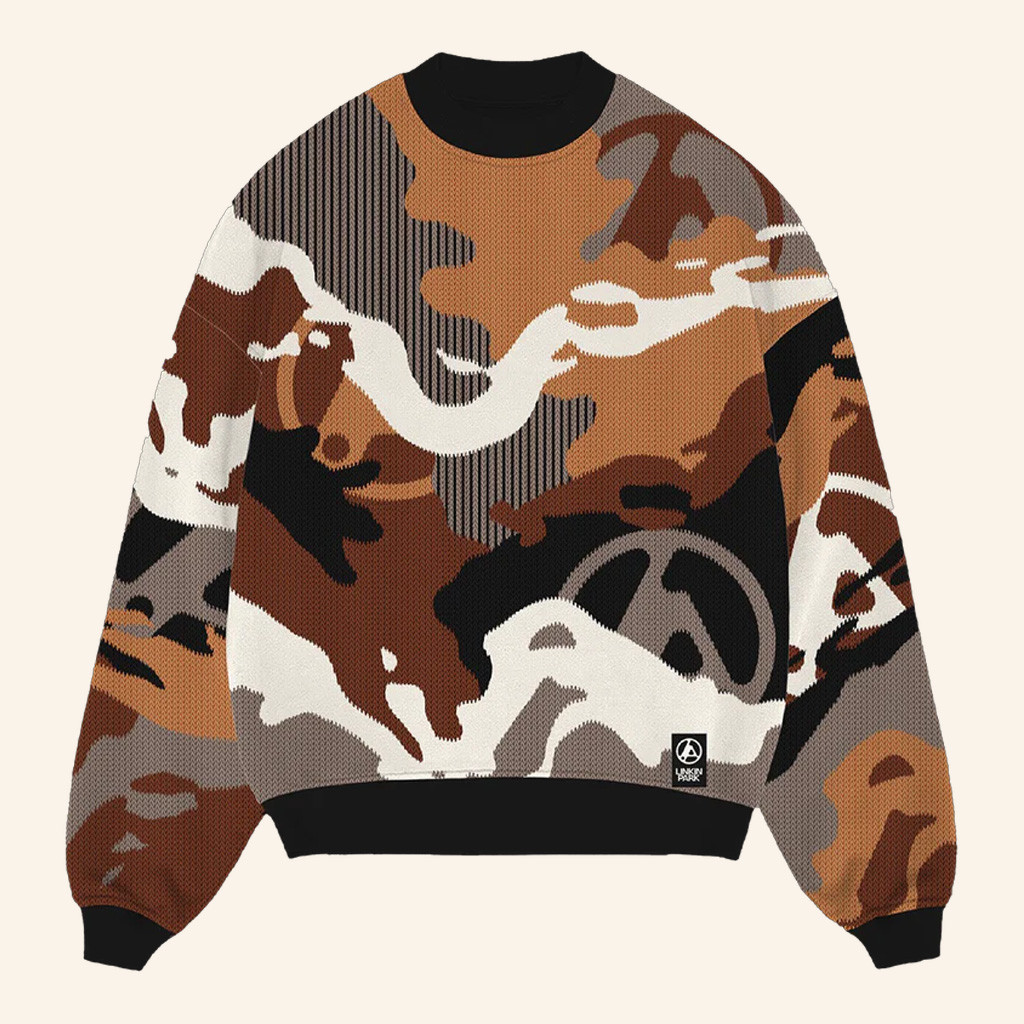Linkin Park Merch LP Holiday Logo Camo Sweater Christmas Gifts For Rock Music Lovers Linkin Park Merch LP Holiday Logo Camo Sweater Christmas Gifts For Rock Music Lovers
