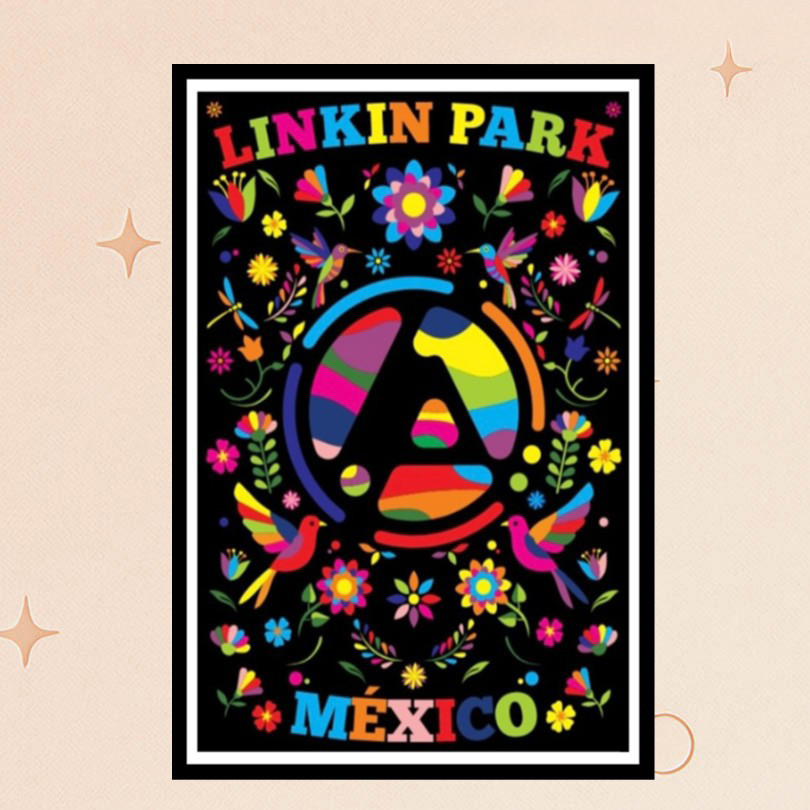 Linkin Park Merch Mexico Concert Tour Poster Wall Art Decor Cool Gifts For Rock Lovers