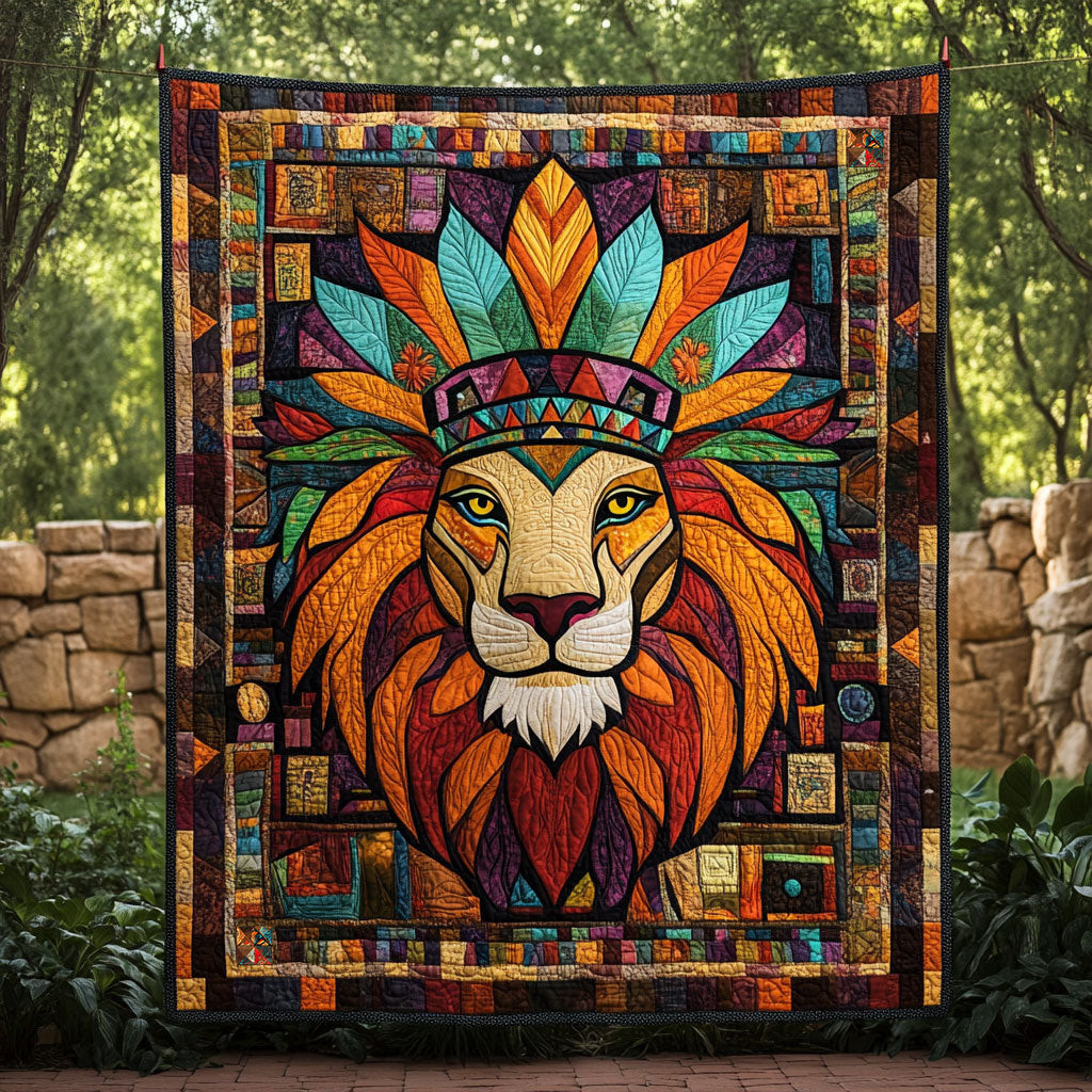 Lion Aztec Holiday Xmas Quilt Blanket Best Christmas Gifts For Wife