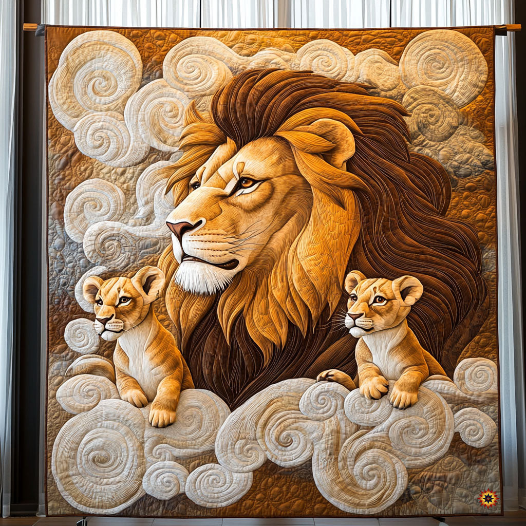 Lion Family Quilt Blanket Couch Blanket Perfect Mother' Day Gifts
