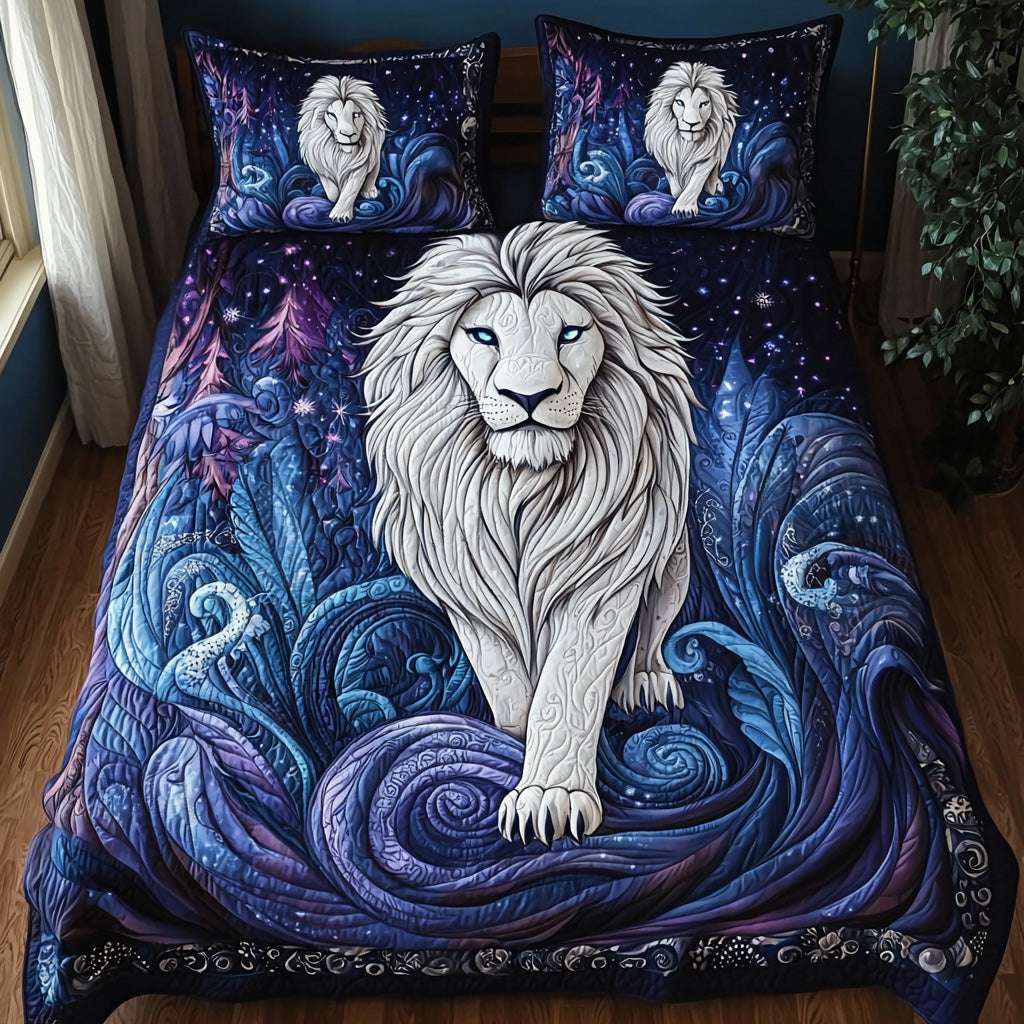 Lion Heart Quilted Bedding Set Bedroom Decorations Gifts For Lion Lovers