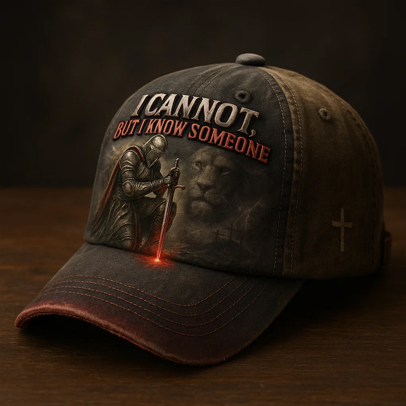 Lion I Cannot But I Know Someone Hat Christian Themed Baseball Cap Religious Gifts
