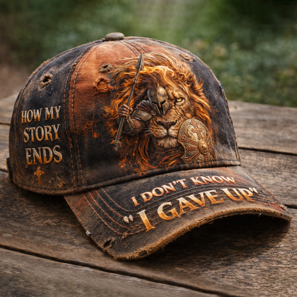 Lion I Don't Know I Give Up Hat How My Story Ends Christian Baseball Cap