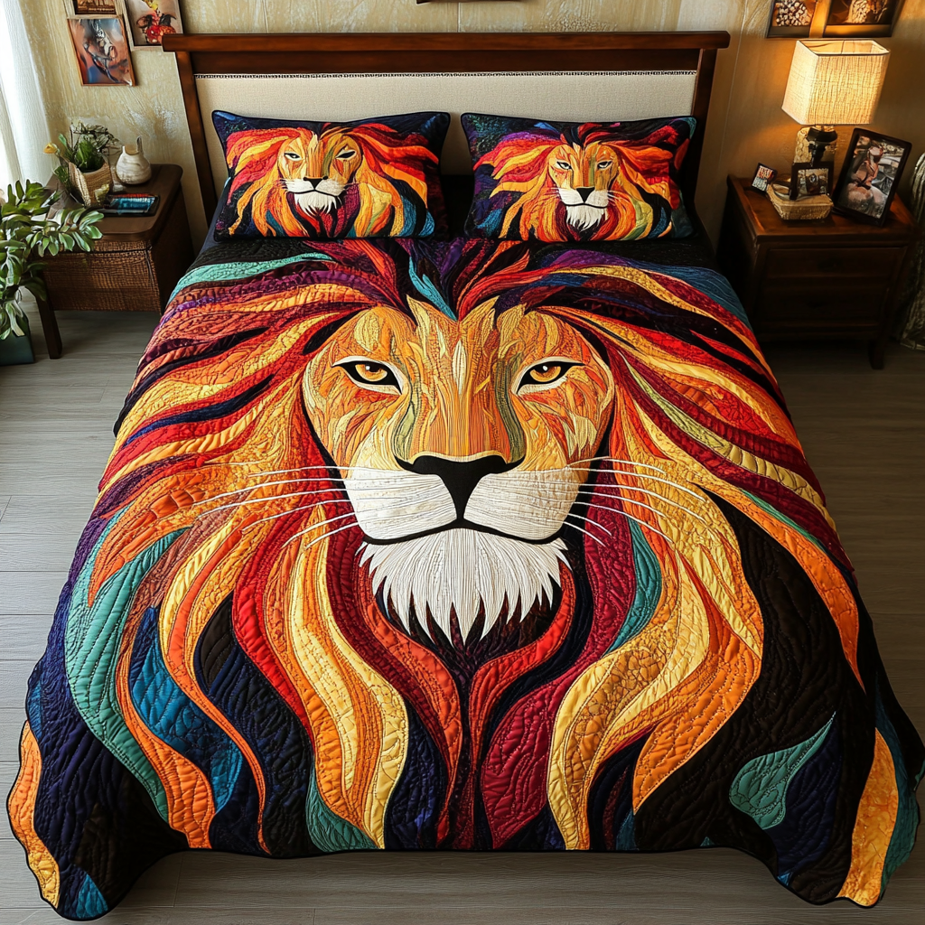 Lion King Quilted Bedding Set Best Bedspread Set Great Lion Gifts For Him
