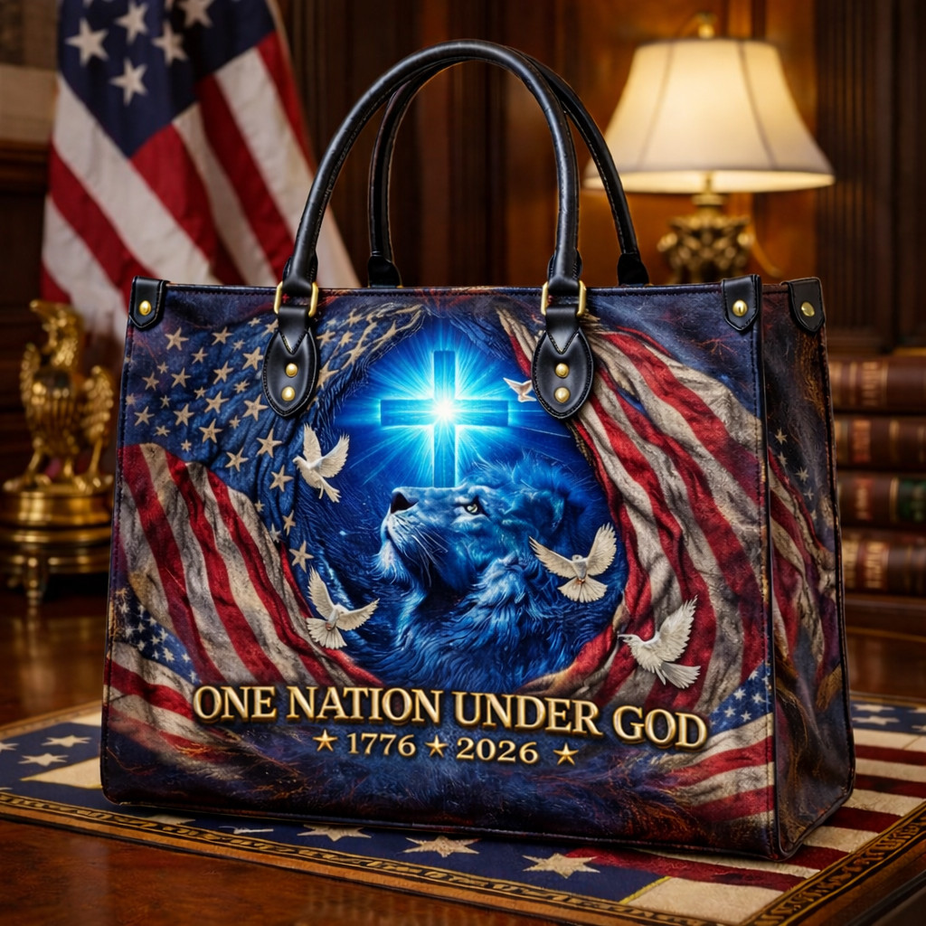 Lion One Nation Under God 1776 2026 Handbag Semiquincentennial Merchandise