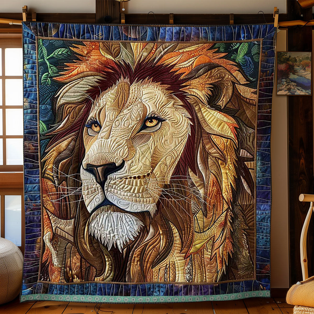 Lion Quilt Blanket Couch Blanket Good Gifts For Mom Birthday