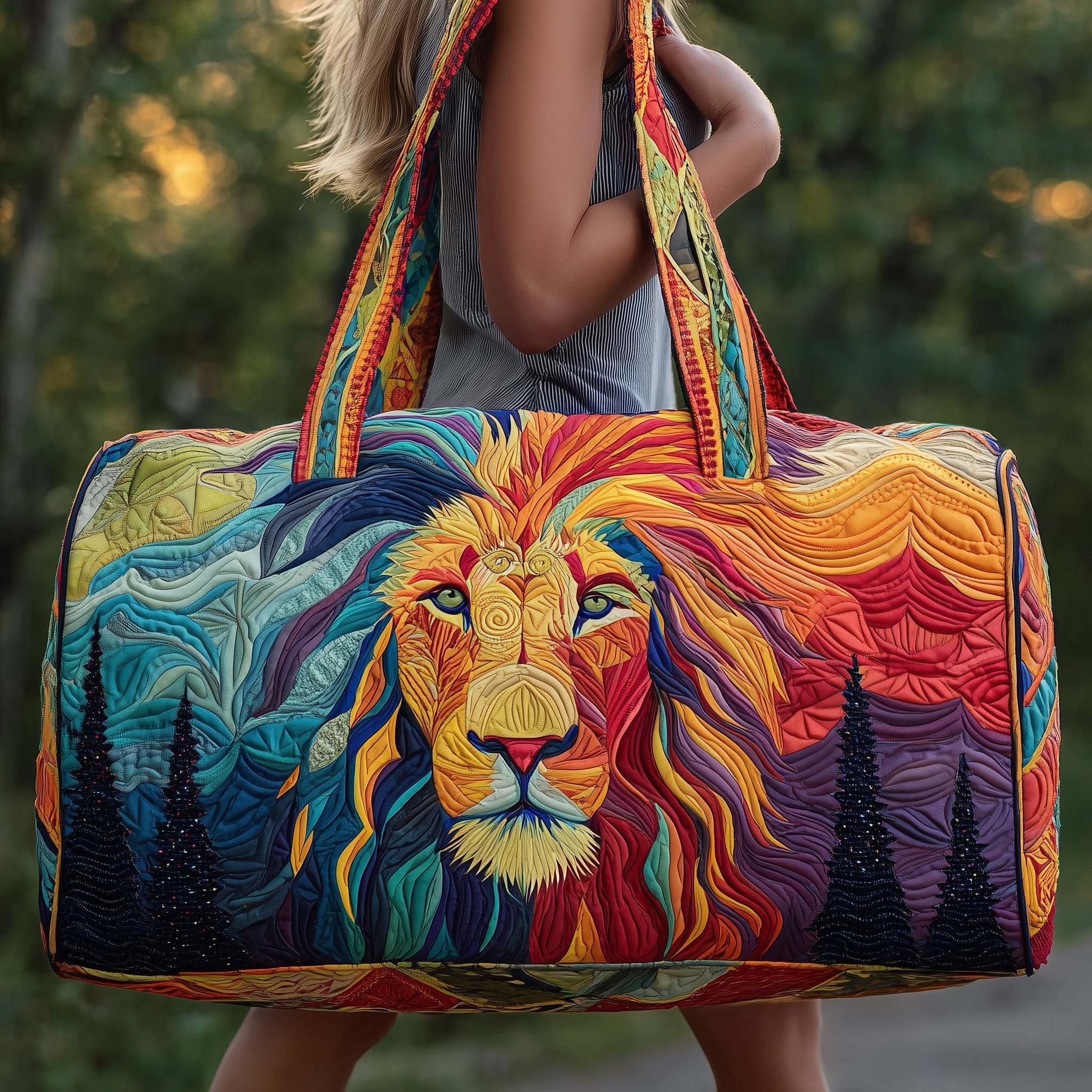 Lion Quilted Duffle Bag Back To School Essential