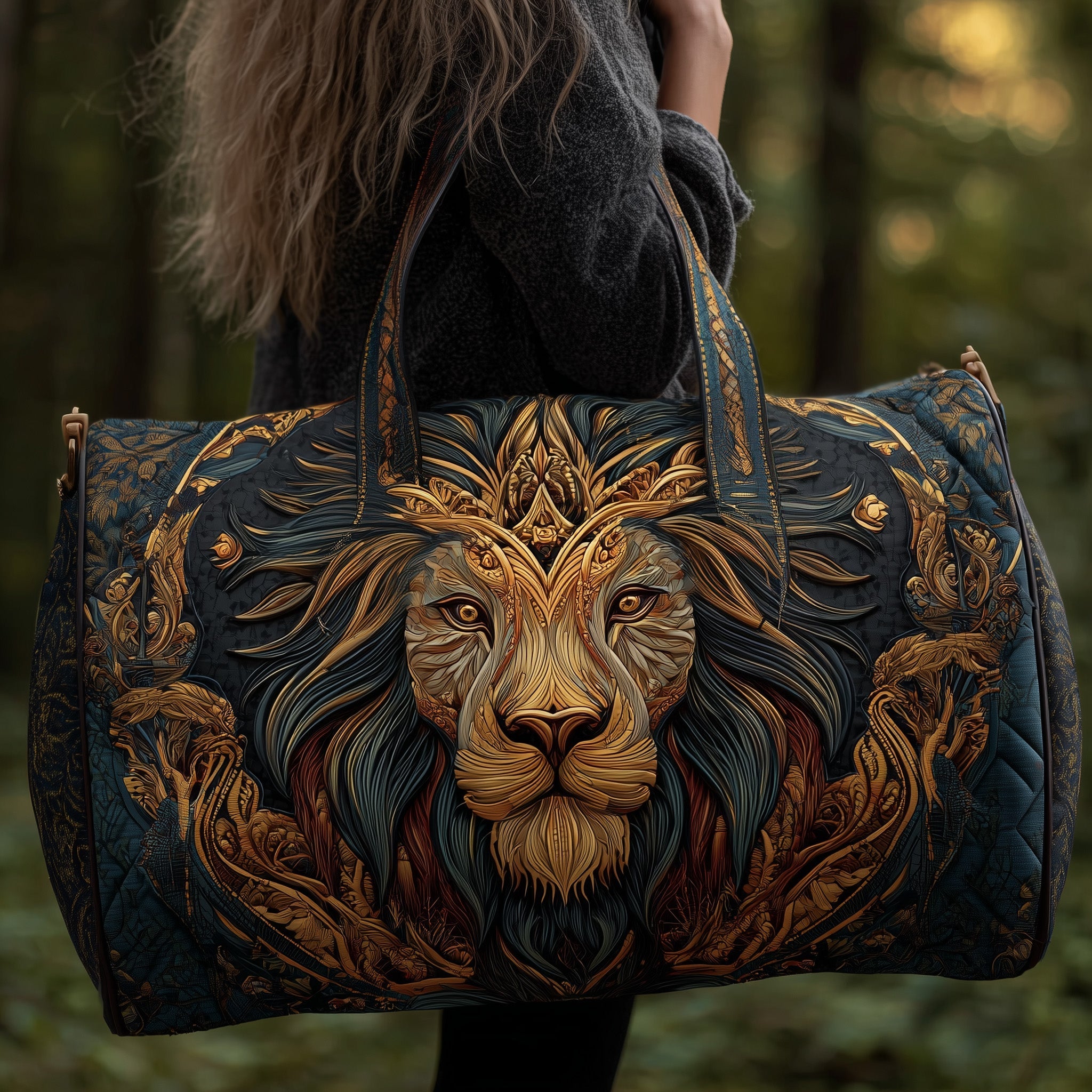 Lion Quilted Duffle Bag Easter Gift Idea