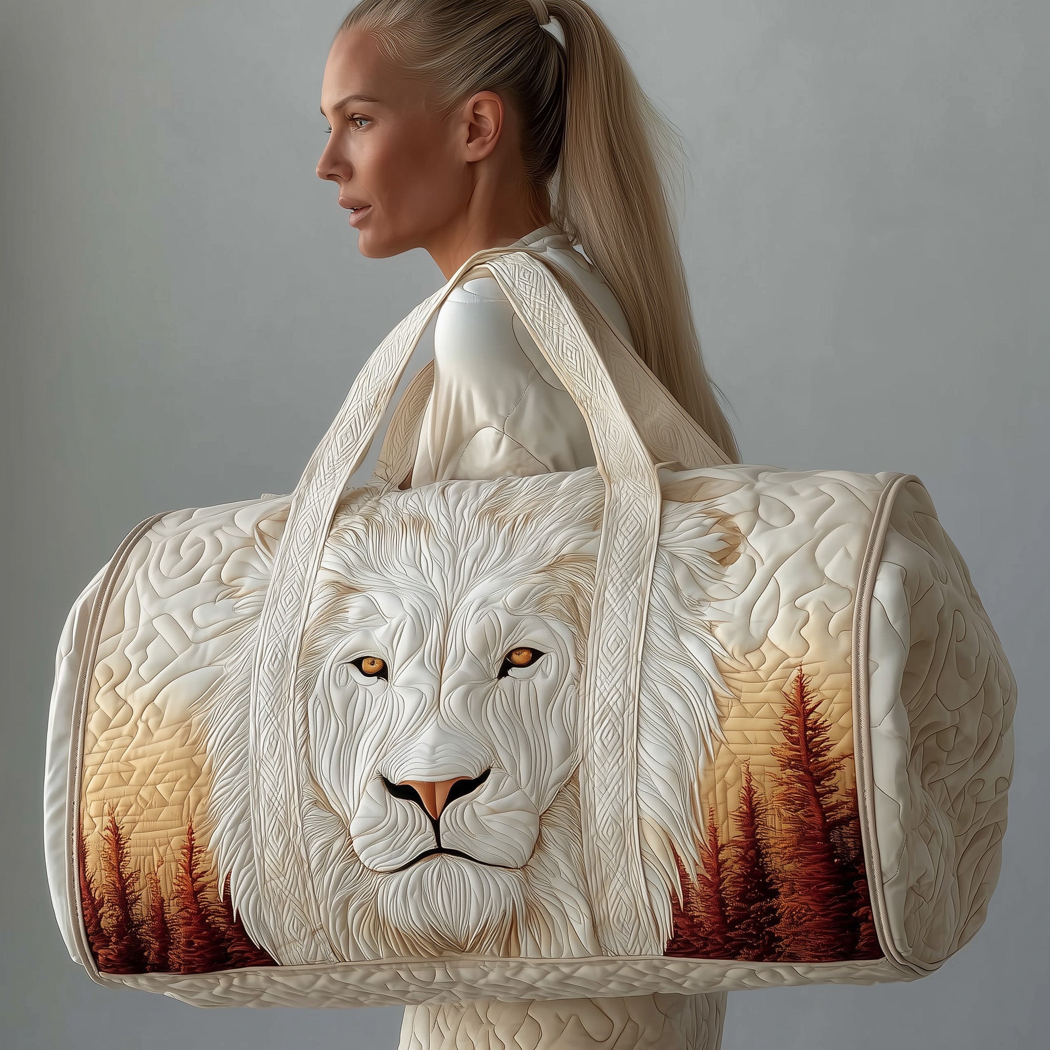 Lion Quilted Duffle Bag Halloween Gift Idea