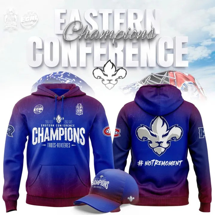 Lions De Trois-Riviares 2025 ECHL Eastern Conference Champions Hoodie Hat Hockey Fan Merch