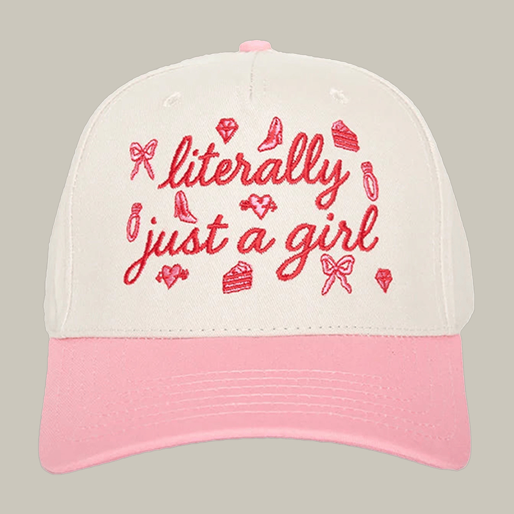 Literally Just A Girl Doodles Classic Trucker Hat Funny Sayings Cap Good Gift For Her