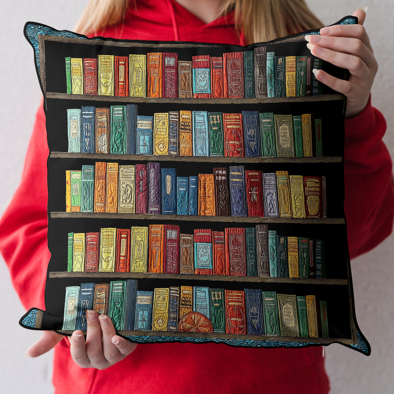 Literary Haven Quilted Pillow Case Decorative Pillow Covers Best Gifts For Book Lovers