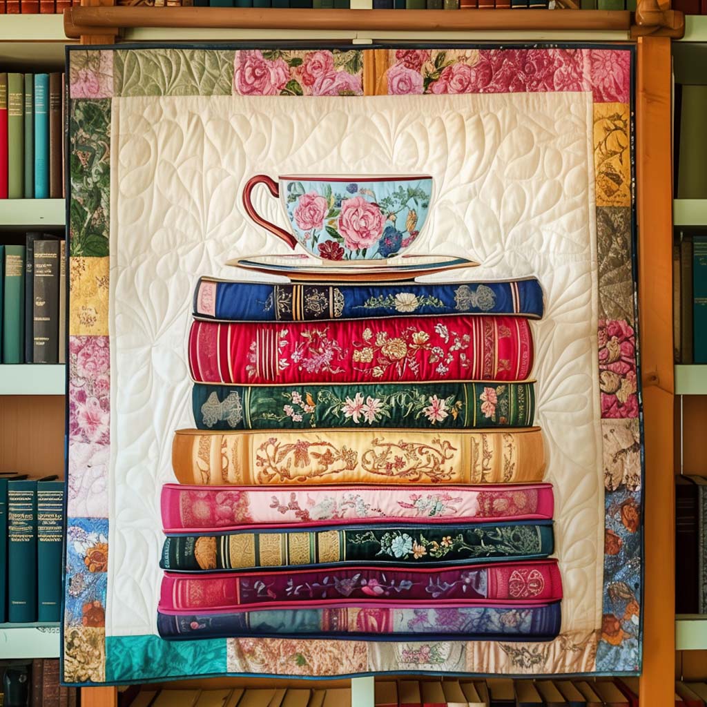 Literary Sips Quilted Blanket Cool Gifts For Readers