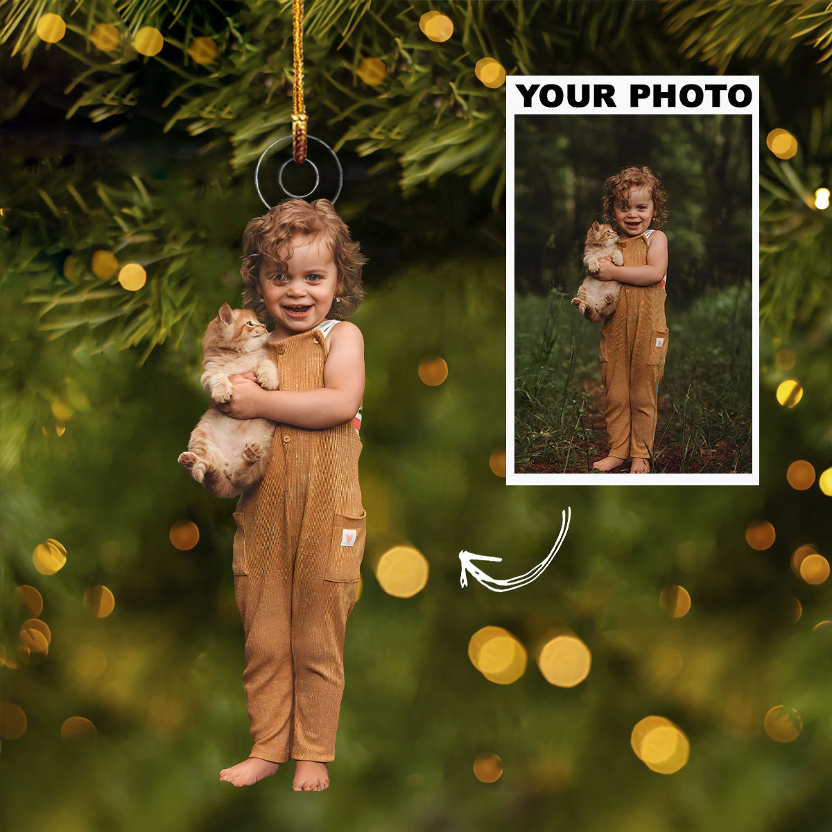Little Babies Personalized Photo Mica Ornament Customized Your Photo Ornament Christmas
