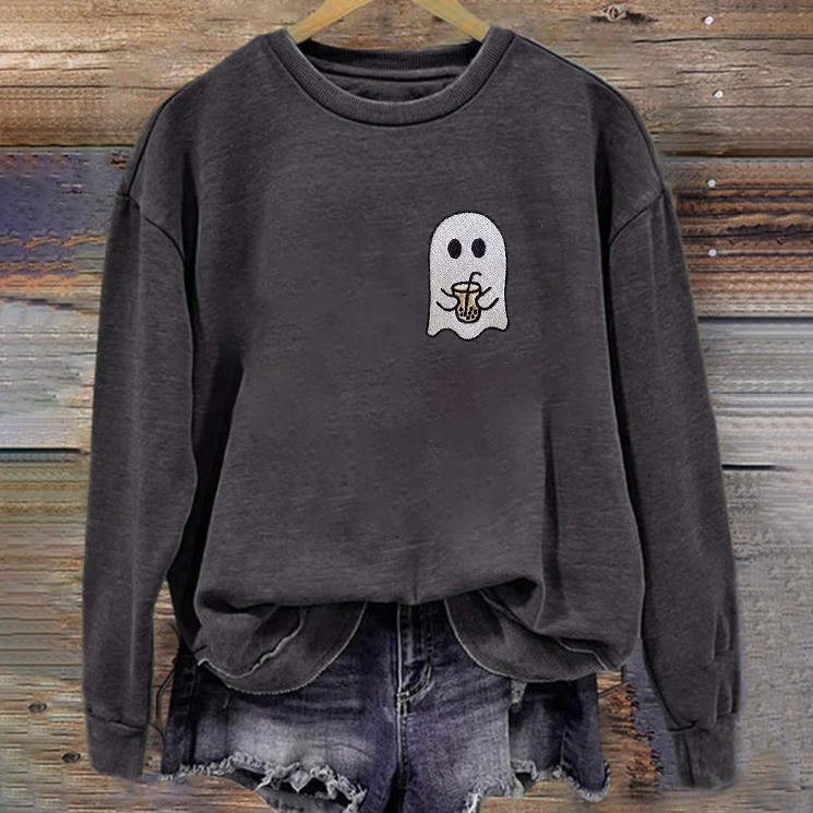 Little Ghost Coffee Sweatshirt Funny Apparel Best Gift Ideal Presents For Coffee Lovers