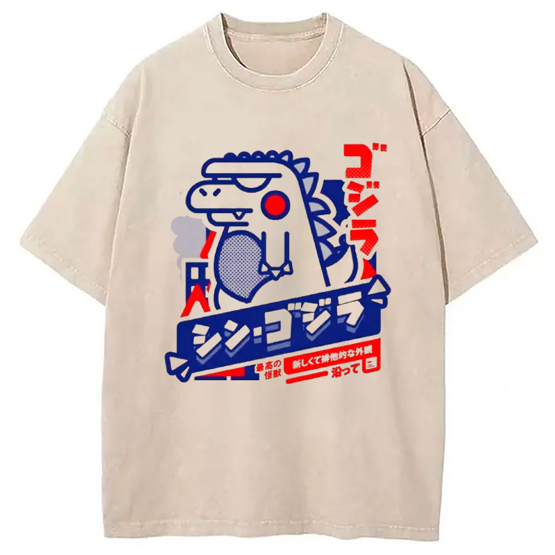 Little Monster Washed T-Shirt Cool Urban Street Style Shirt Gifts For Sister