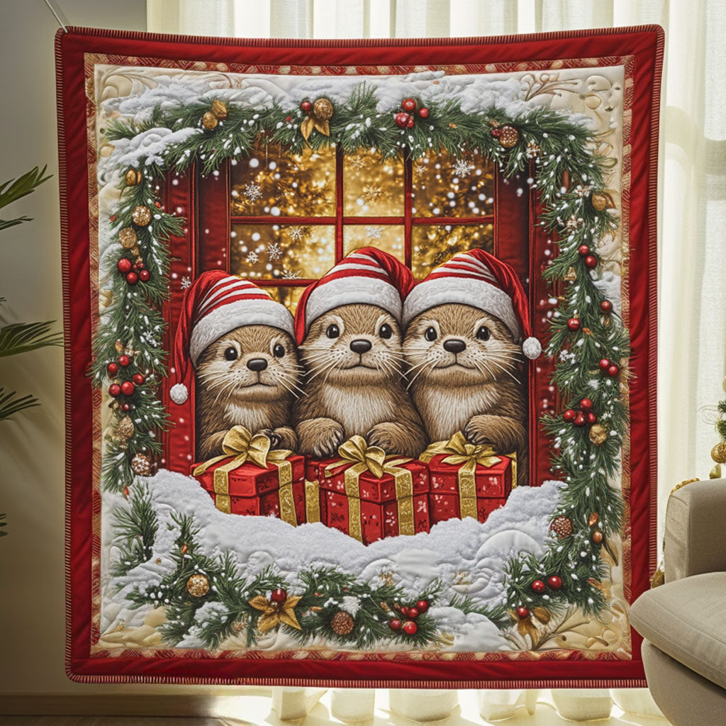 Little Otter Quilt Cozy Quilt Blanket for Winter Relaxation