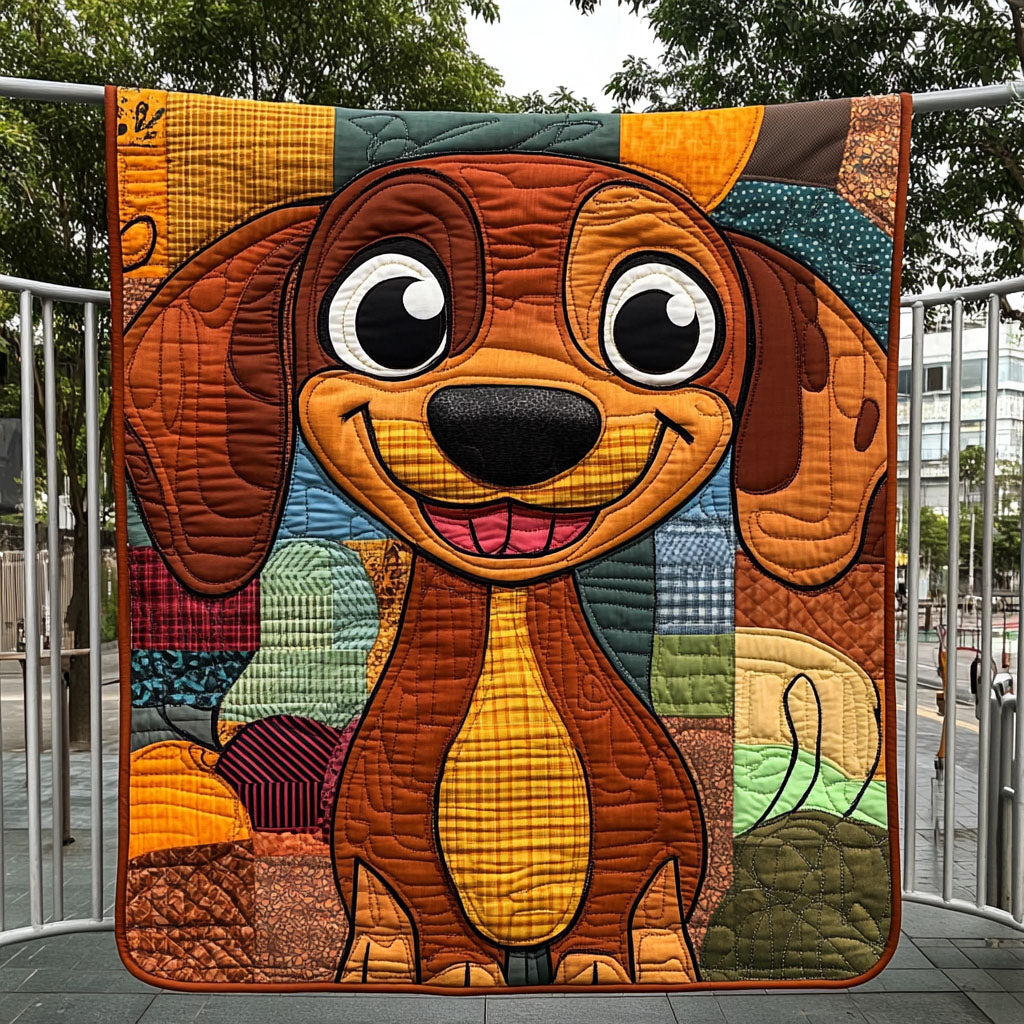 Little Tail Wag Quilted Blanket Best Couch Throw Blanket Dachshund Gifts For Christmas