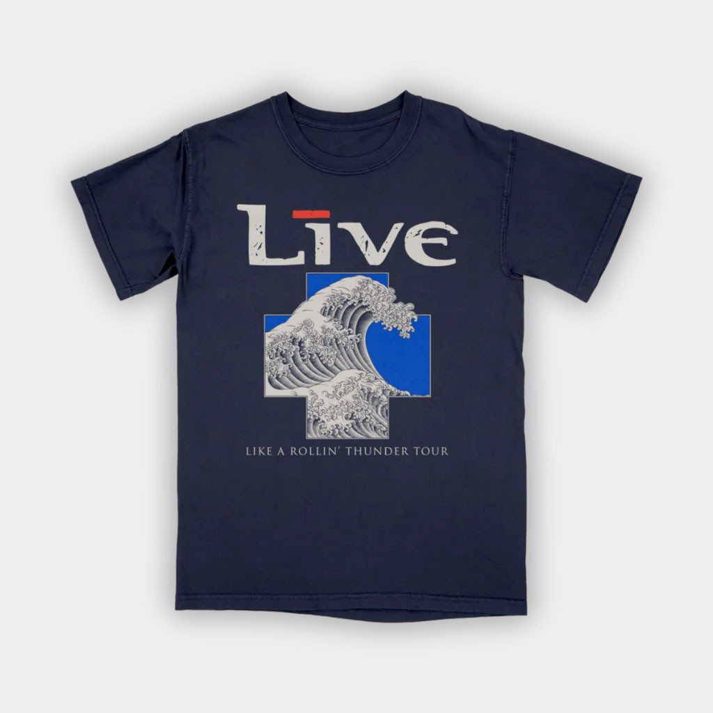Live The Band Merch 2026 Live Waves T-Shirt Like A Rollin Thunder Tour Shirt Birthday Present For Him Live The Band Merch 2026 Live Waves T-Shirt Like A Rollin Thunder Tour Shirt Birthday Present For Him