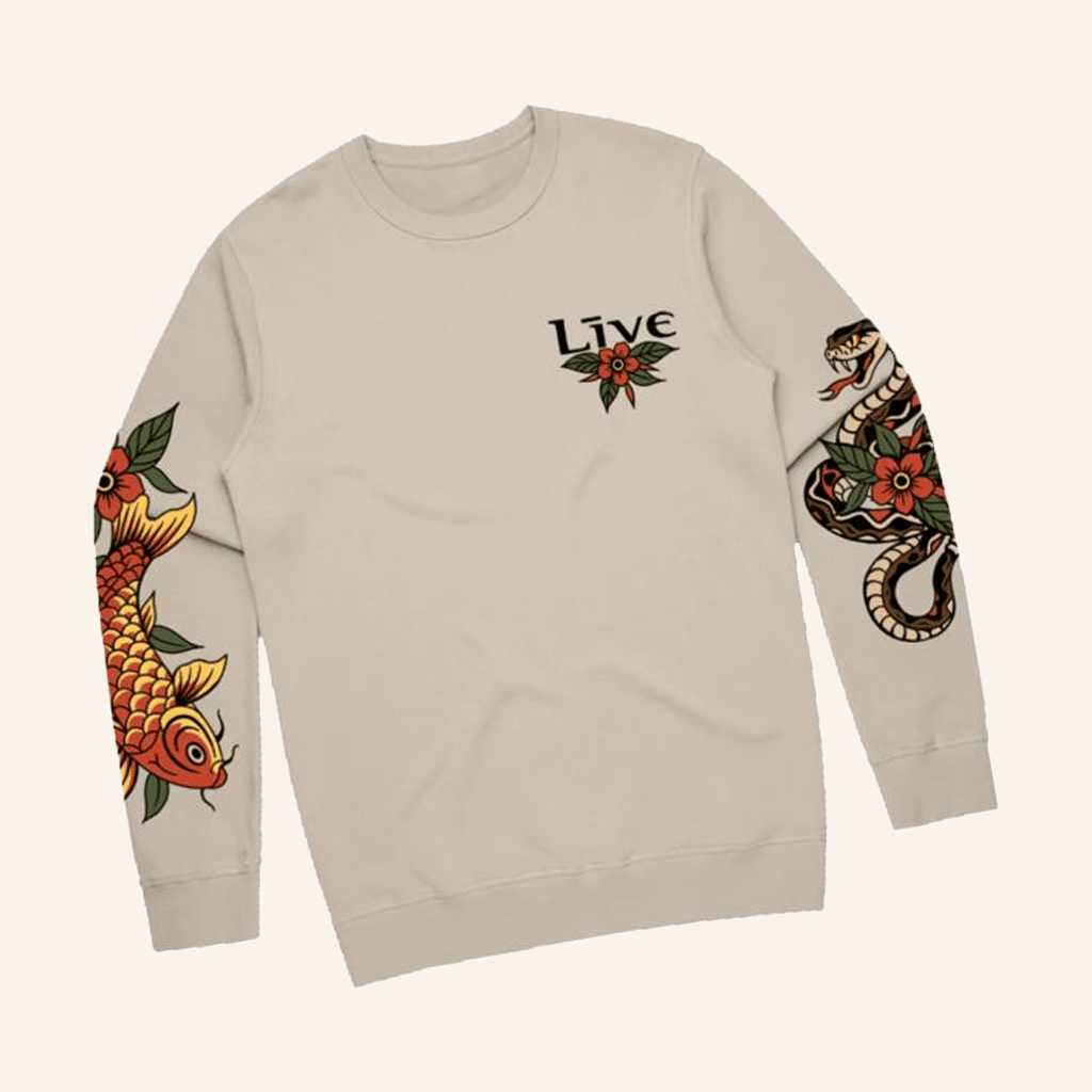 Live The Band Merch Koi Fish Sweatshirt Gifts For Boyfriend Live The Band Merch Koi Fish Sweatshirt Gifts For Boyfriend