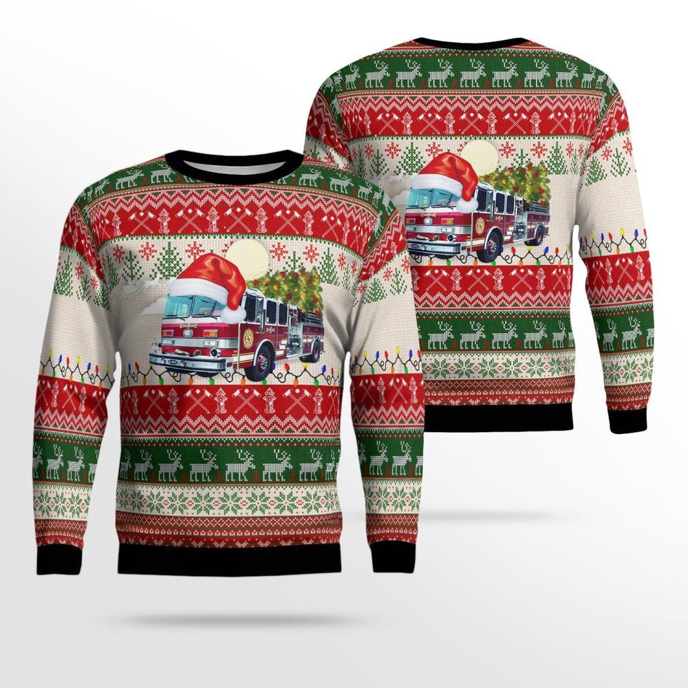 Livermore Falls Fire Department Livermore Falls Maine Christmas AOP Ugly Sweater Christmas Unisex Sweaters Gift For Christmas