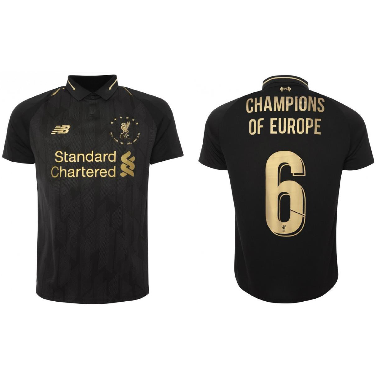 Liverpool Black 6 Times Polo Shirt Gift Ideas For Football Lovers