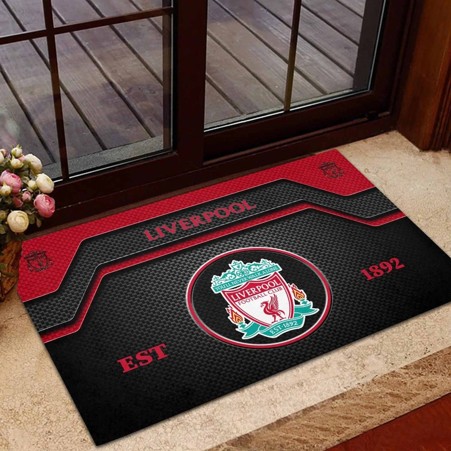 Liverpool Champions Premier League 2025 Doormat Merchandise Football Club L.F.C Fan Gifts