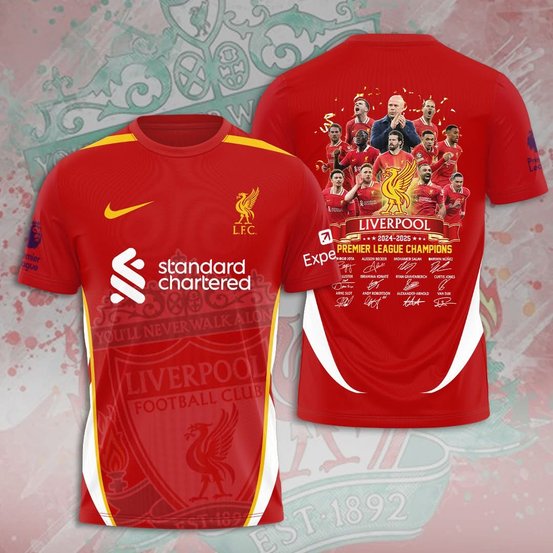 Liverpool Champions Premier League Shirt 2024 25 Liverpool Football FC Fan Merch Gifts