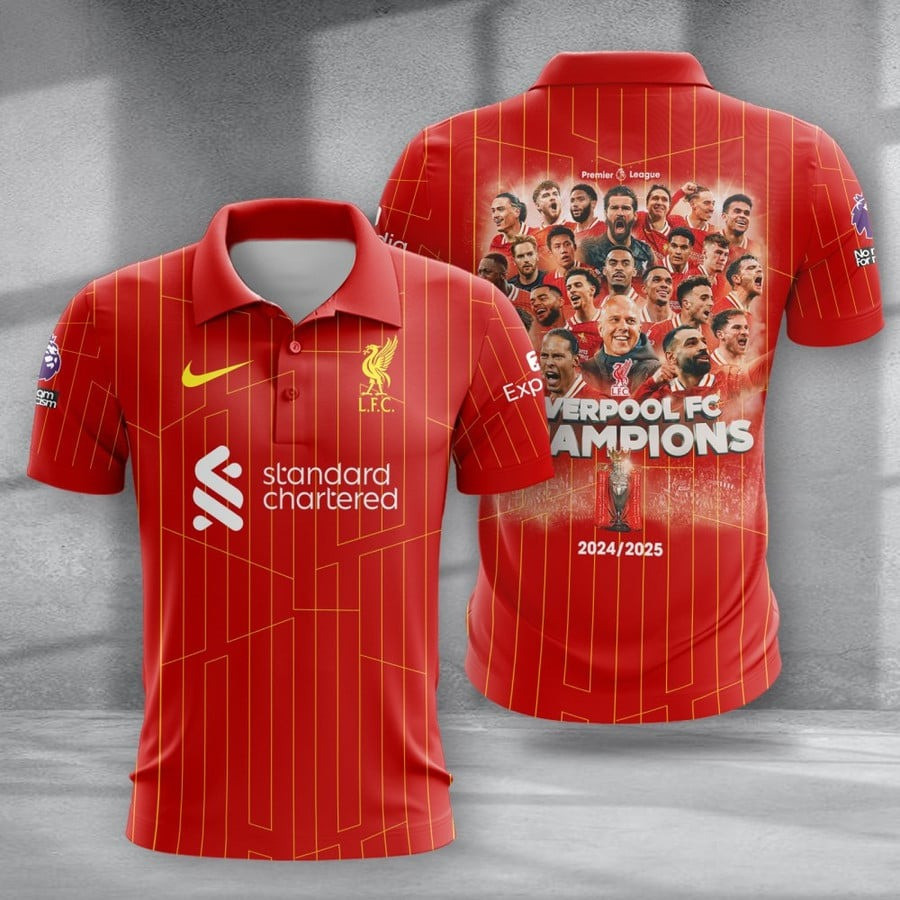 Liverpool F.C. Champions Polo Shirt 2024/2025 Liverpool Football Gifts For Fans For Him