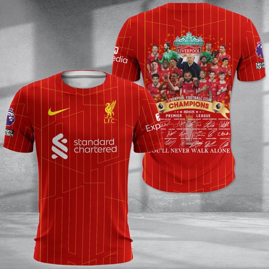 Liverpool Premier League Champions T-Shirt Gifts For Son In Law