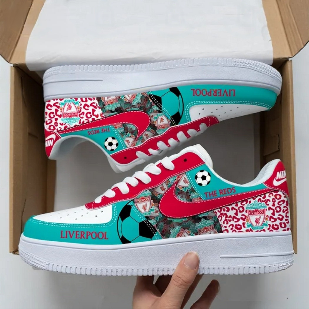 Liverpool The Reds Air Force 1 Shoes Liverpool Premier League Champions 2025 Sneakers