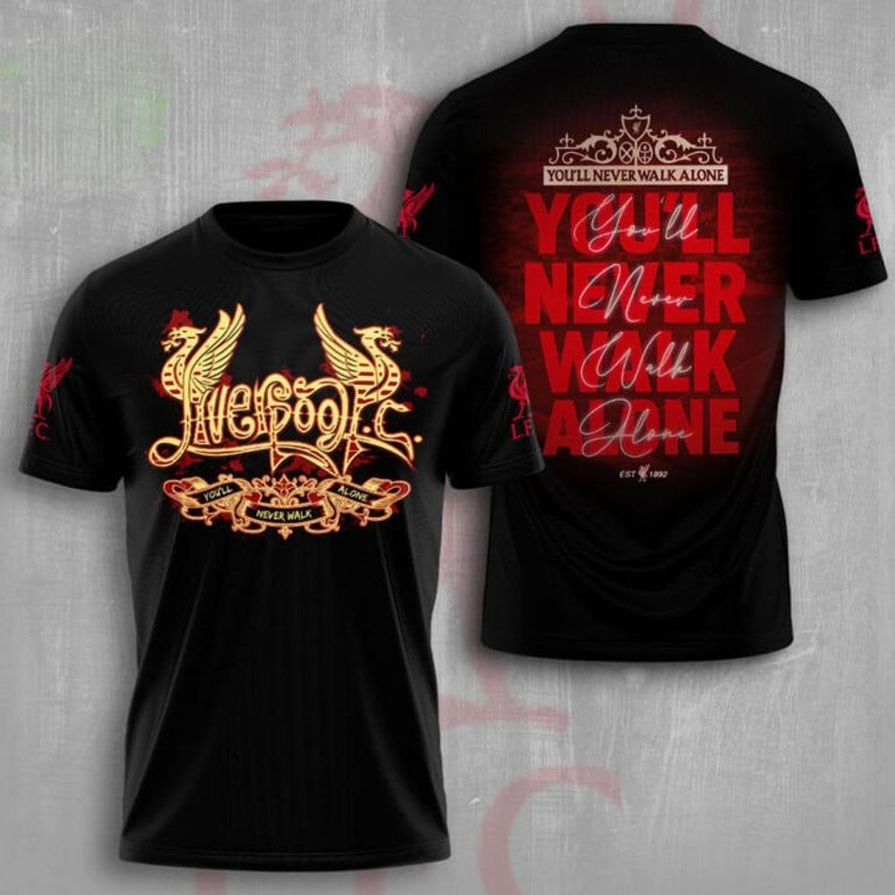 Liverpool You'll Never Walk Alone T-Shirt Gift For Soccer Fan
