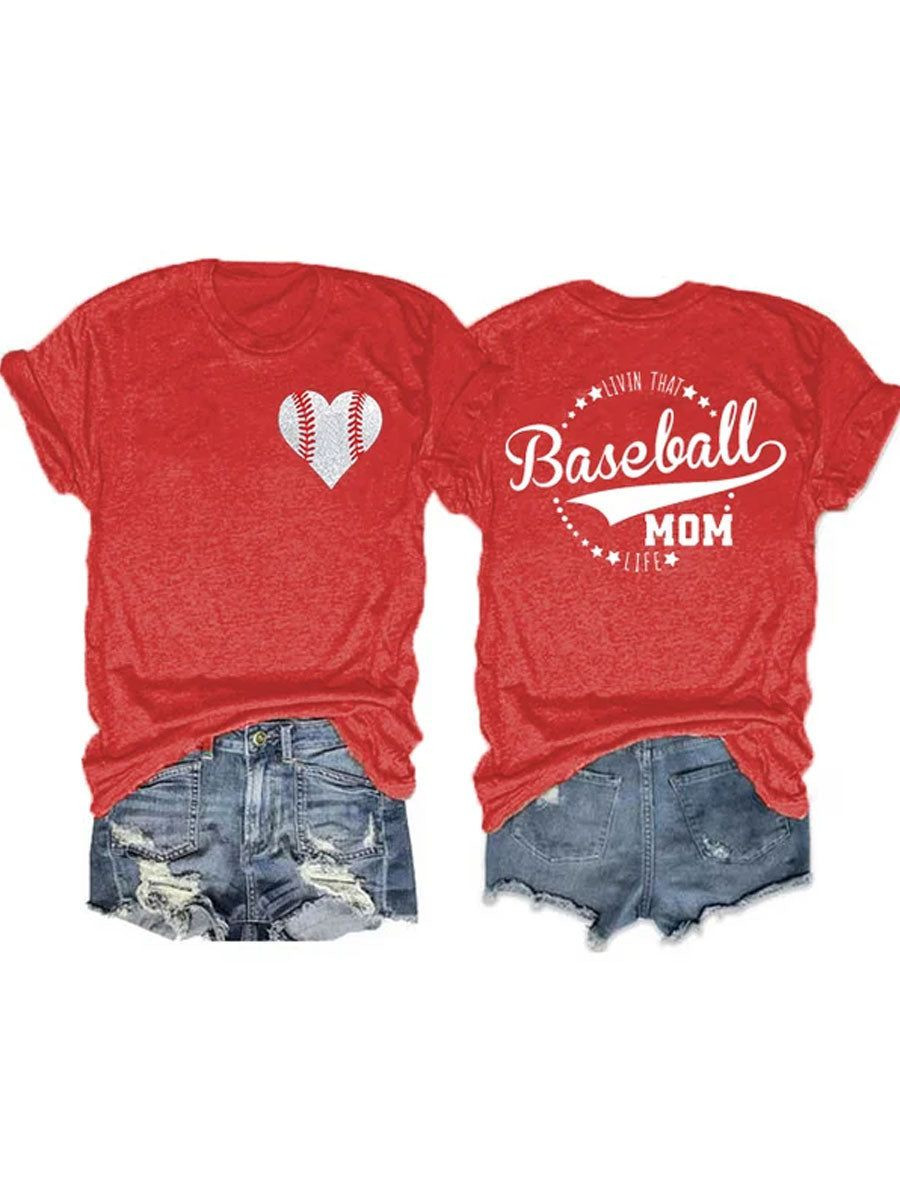 Livin That Baseball Mom Life T-Shirt Meme Shirt Gifts For Baseball Players