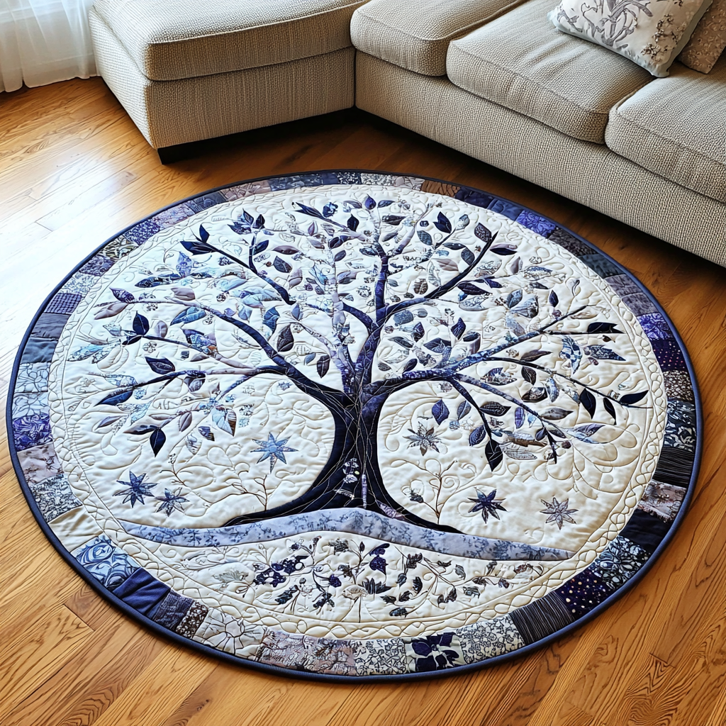 Living Legacy Quilted Round Mat Outdoor Entryway Decor Unique Gifts For Adult Son