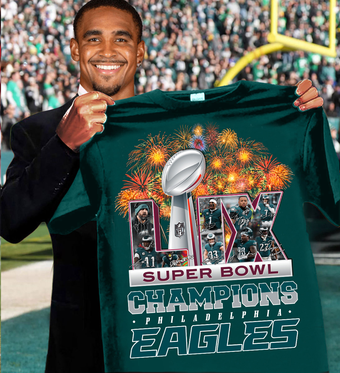 LIX Super Bowl Champions Philadelphia Eagles T-Shirt Gifts For Football Fans