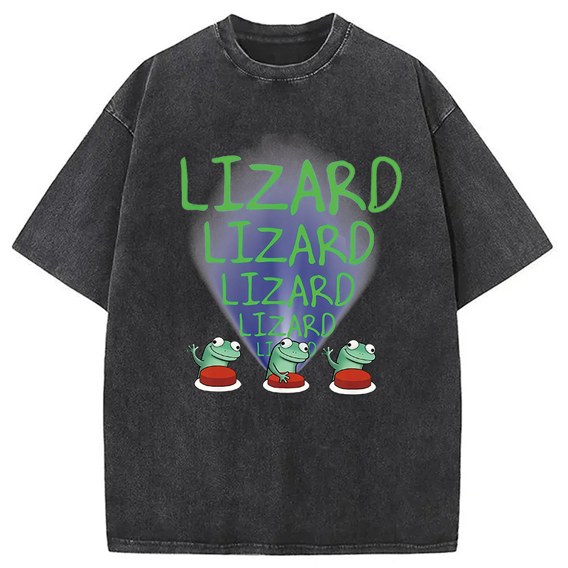 Lizard Lizard Lizard Meme Washed T-Shirt Funny Quote Unisex Shirt Gifts For Sister
