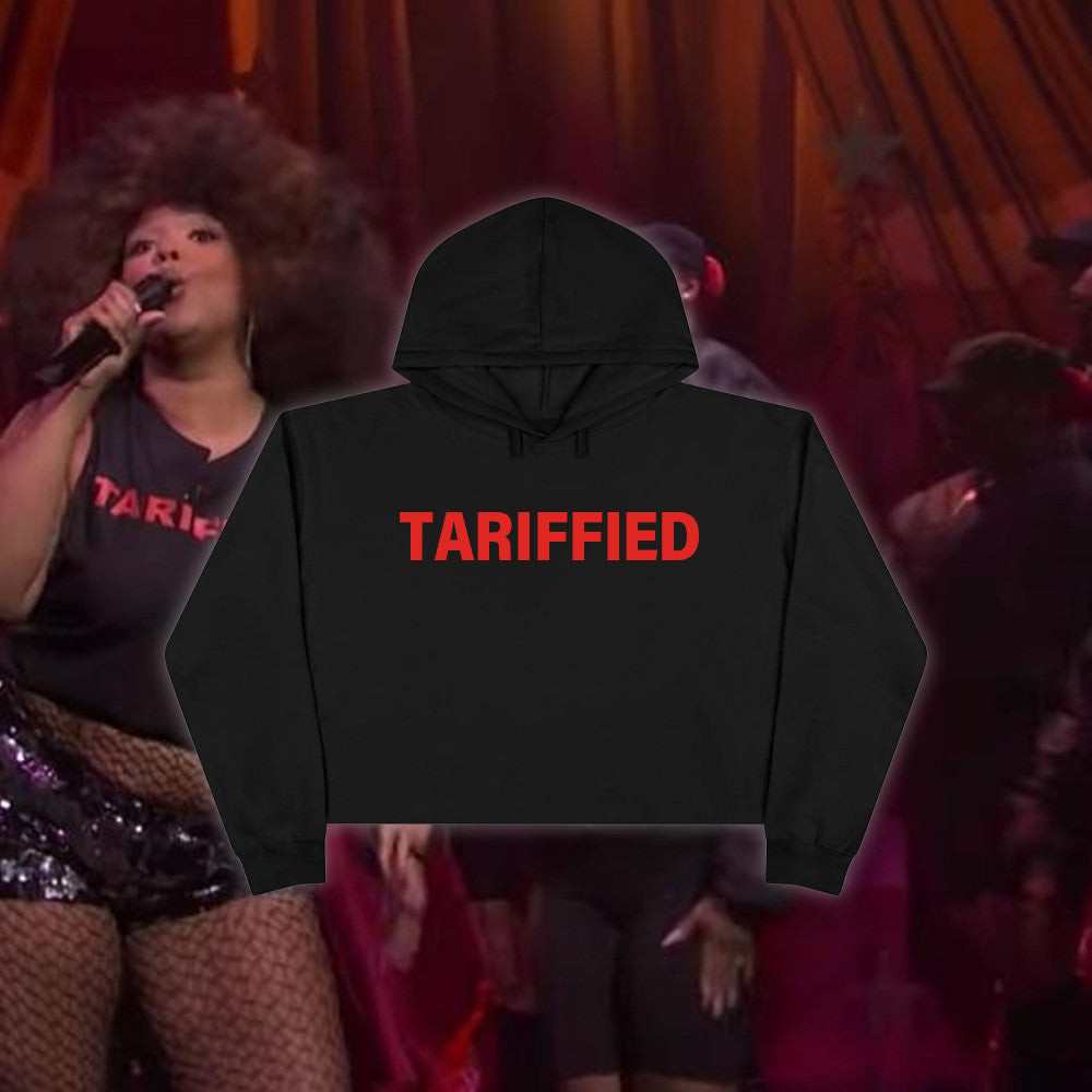 Lizzo Tariffied Cropped Hoodie Mothers Day Present Ideas Gift for Dad Lizzo Tariffied Cropped Hoodie Mothers Day Present Ideas Gift for Dad