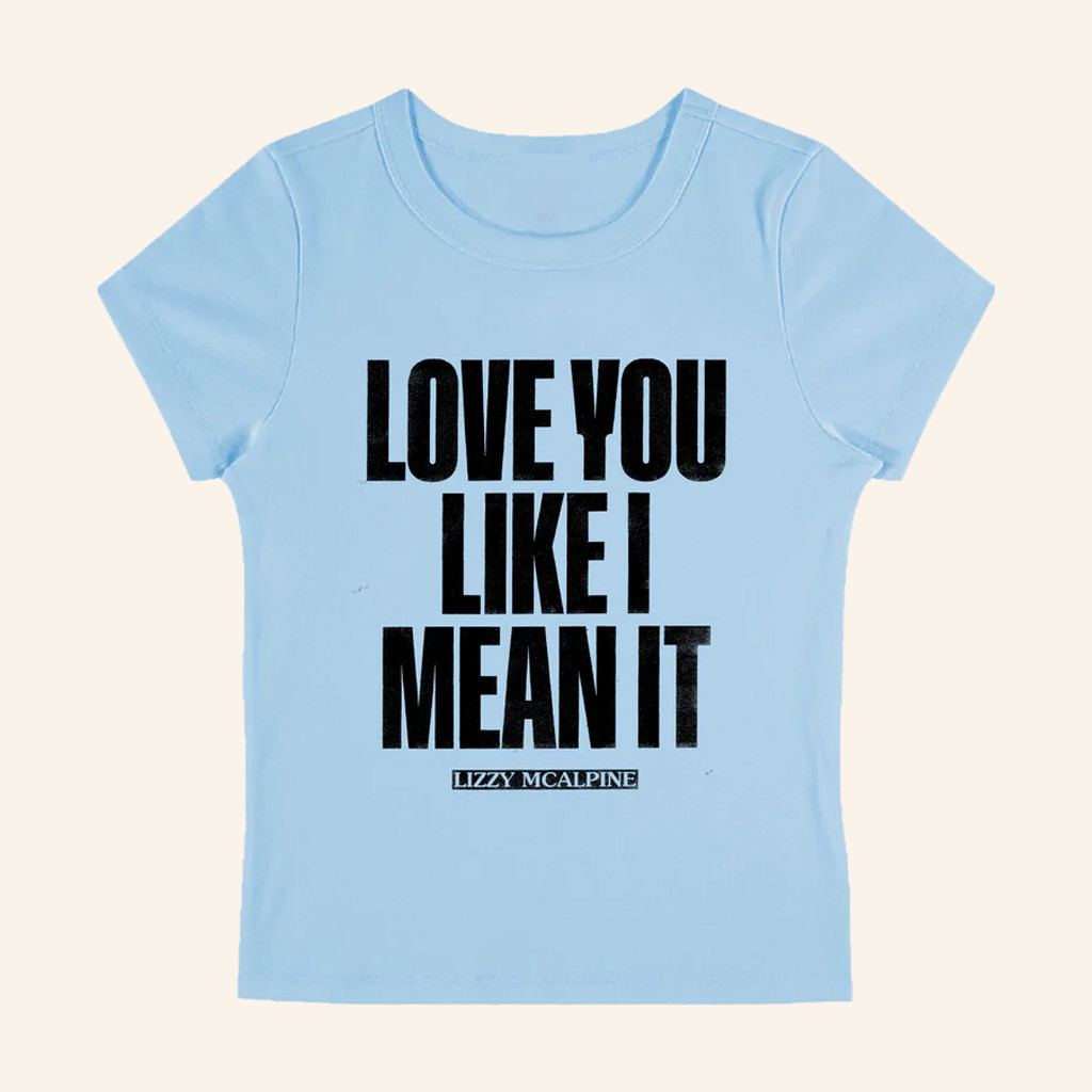 Lizzy McAlpine Merch Love You Like I Mean It Baby Tee Gifts For Music Lovers