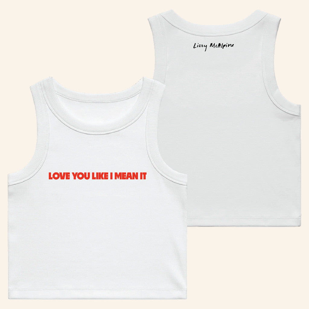 Lizzy Mcalpine Merch Love You Like I Mean It Tank Gifts For Girlfriend