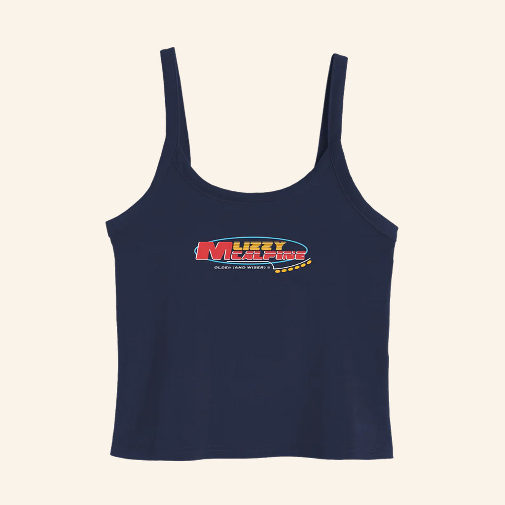 Lizzy McAlpine Merch Older And Wiser Navy Tank Top Gifts For Sister