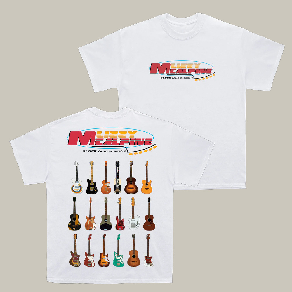 Lizzy McAlpine Merch T-Shirt Older And Wiser Guitar Tee Xmas Gifts For Lizzy Fans