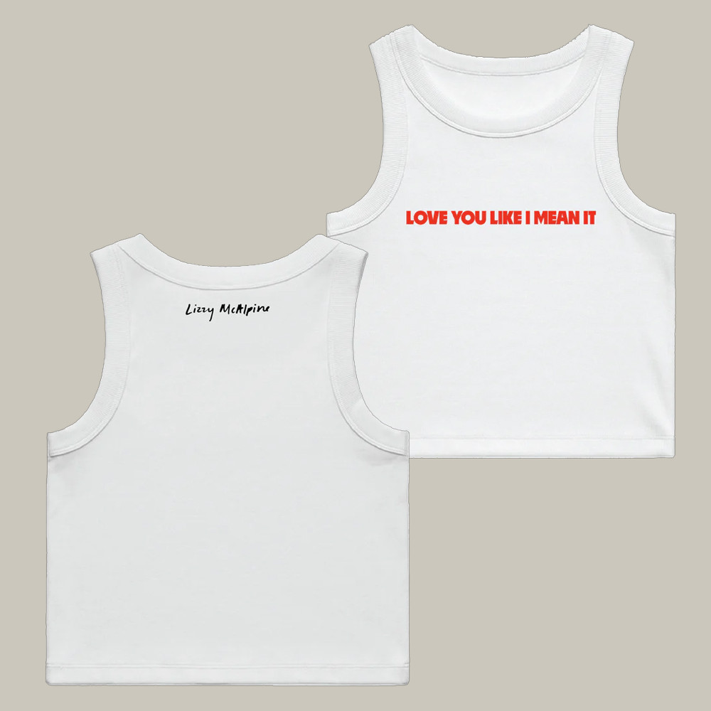 Lizzy McAlpine Merch Tank Top Love You Like I Mean It Clothes Music Gifts For Her
