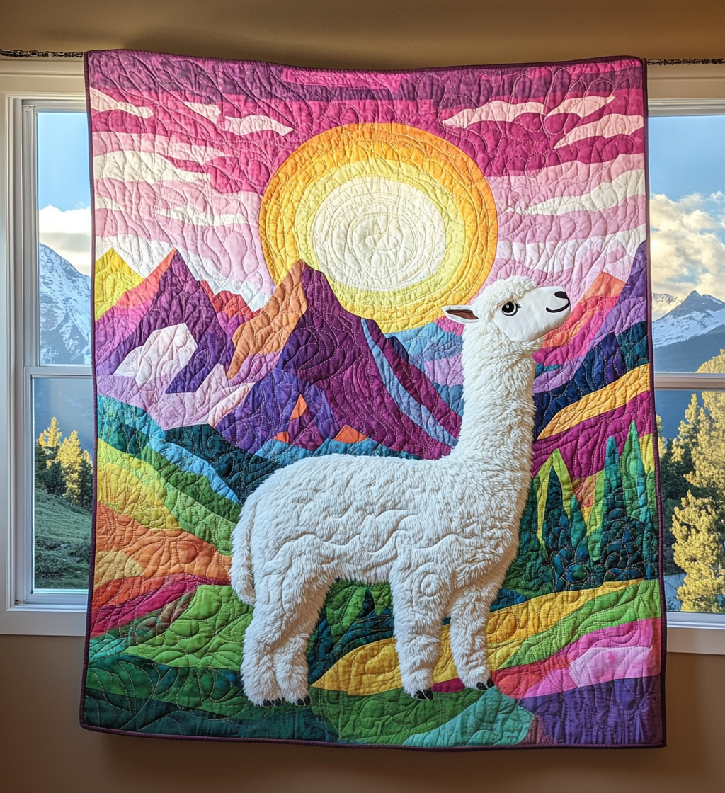 Llama Dreams Quilted Blanket Llama Gifts For Her