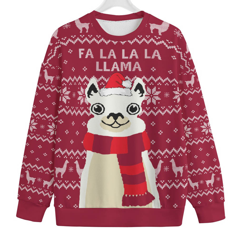 Llama Ladies Plus Size Christmas Sweaters Stylish Winter Sweatshirt for Everyday Wear