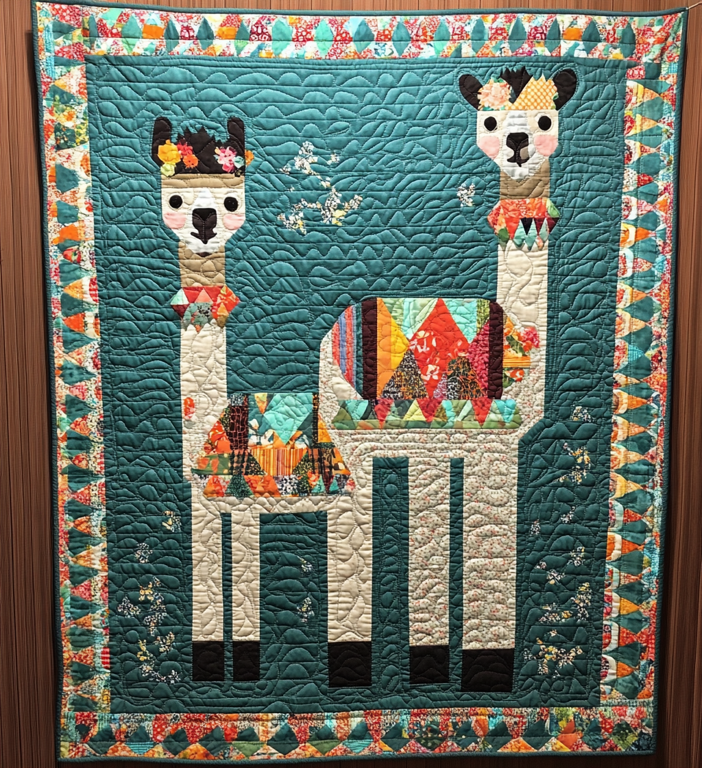 Llama Meadows Quilted Blanket Llama Gifts For Her