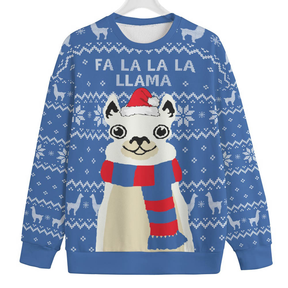 Llama Mens Plus Size Ugly Christmas Sweater Unique Holiday Sweater Gift Idea for Loved Ones