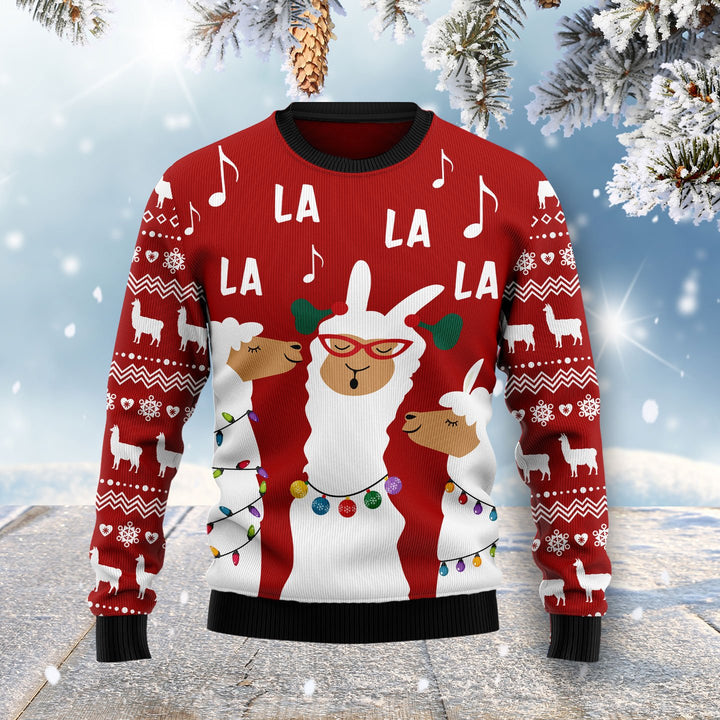 Llamas Singing Ugly Christmas Sweater Cool Christmas Pullover Gifts For Llama Lovers